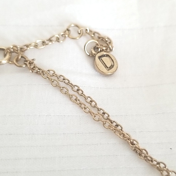 Vintage D Gold Genuine White Quartz Stone Necklace - Picture 4 of 5